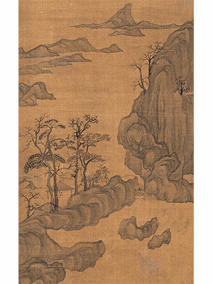 陈洪绶 《幽亭听泉图》