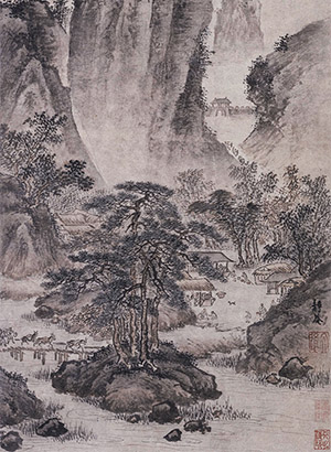 戴进 《关山行旅图》