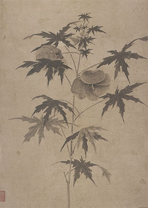 文征明 《秋葵折枝》