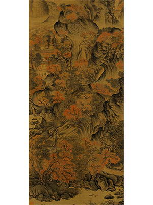 王蒙 《关山萧寺图》