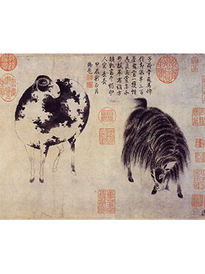 赵孟頫 《二羊图》
