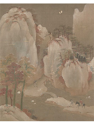 宋人佚名 《雪山行骑》