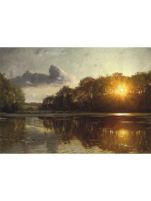 Peder Mork Monsted 《池塘夕照》