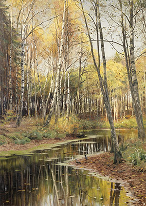 Peder Mork Monsted 《秋林清溪》