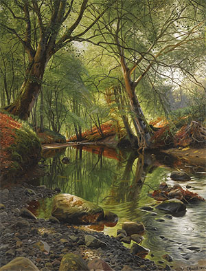 Peder Mork Monsted 《清溪树影》