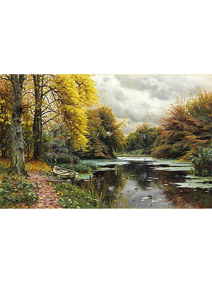 Peder Mork Monsted 《秋林野渡》