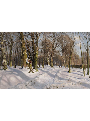 Peder Mork Monsted《林中雪径》