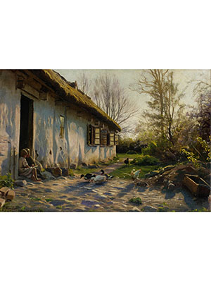 Peder Mork Monsted 《老屋夕照》