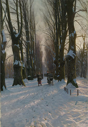Peder Mork Monsted 《雪林夕照》