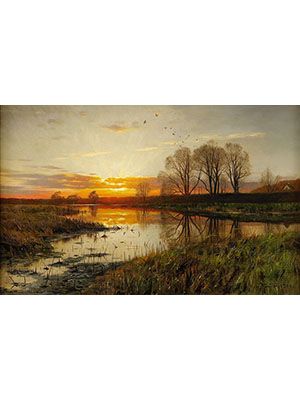 Peder Mork Monsted 《水泊夕照》