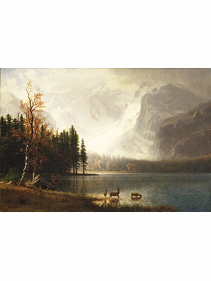Albert Bierstadt 《雪山平湖》