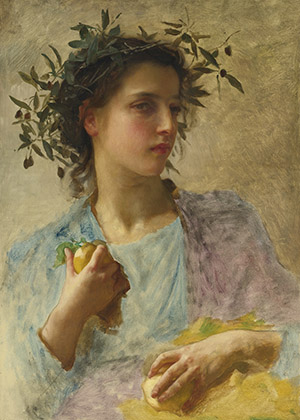 Bouguereau 《戴橄榄花冠的少女》