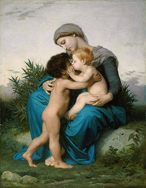 Bouguereau 《母亲与兄妹》