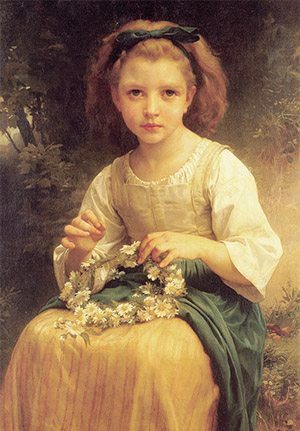 Bouguereau 《拿花环的小女孩》