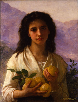 Bouguereau 《捧柠檬的少女》
