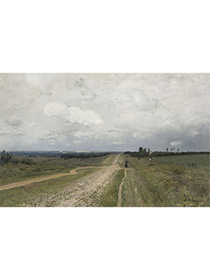 Levitan 《阴霾下的田野道路》
