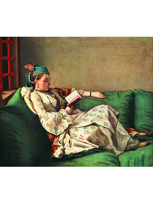 安里奥达 《沙发上读书女子》