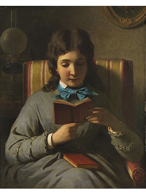 《读书的少女》