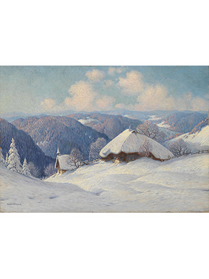 《雪岭茅居》