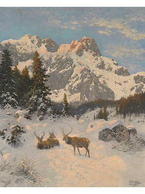 《雪山驯鹿》