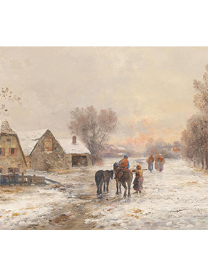 《雪后的村庄》