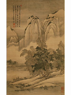王翚 《四季山水屏风》四帧