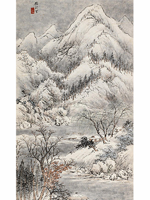 吴镜汀 《雪国峡谷》