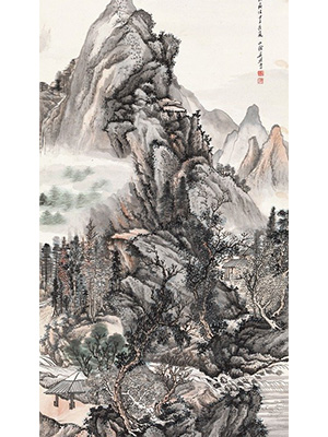 吴镜汀 《深山别墅》