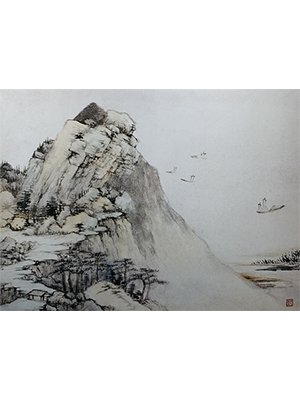 吴琴木 《孤山远帆》