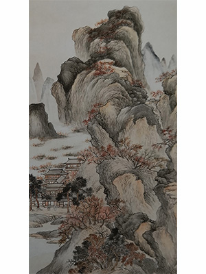 吴琴木 《关山萧寺图》