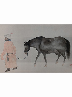 吴湖帆 《仿赵子昂青骊图》