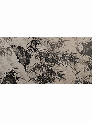 夏昶 《湘江竹石图卷》