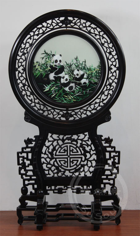 熊猫 小型双面绣-中国特色礼品