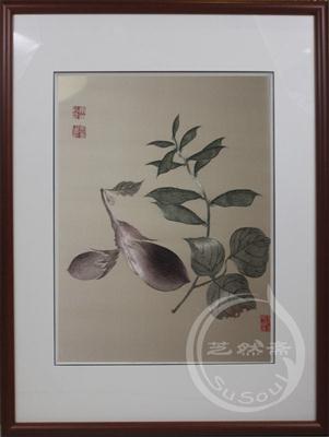 茄子 恽寿平花鸟 顾绣精品