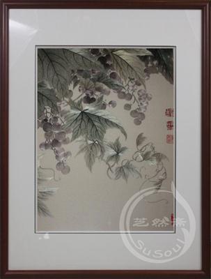 葡萄 恽寿平花鸟 顾绣精品