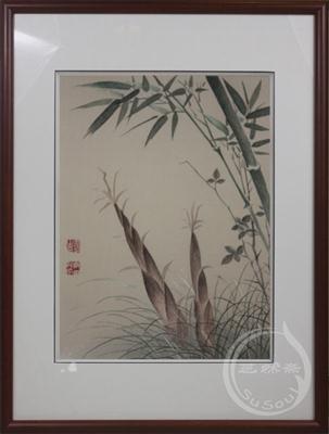 竹子 恽寿平花鸟 顾绣藏品