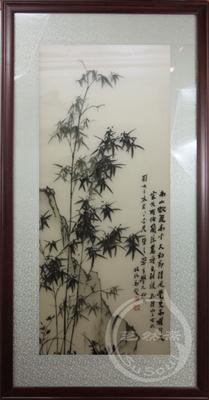 竹子 郑板桥花鸟 顾绣精品